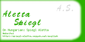 aletta spiegl business card